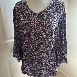 J Jill navy floral top​
